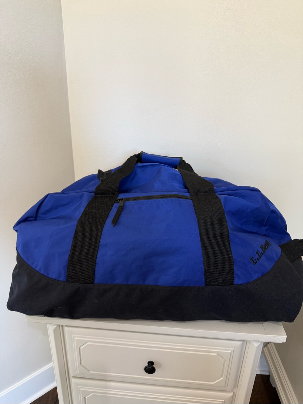 L.L.Bean Adventure Duffle XL 96L Blue Black Nylon 155535